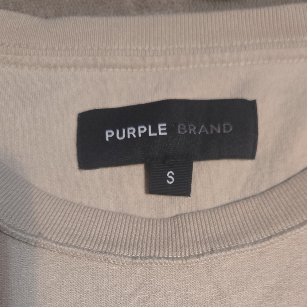 Purple Brand Men's Short Sleeve Tee - Cream